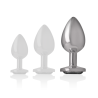 Intense - Plug Anal Métal Aluminium Coeur Blanc Taille L